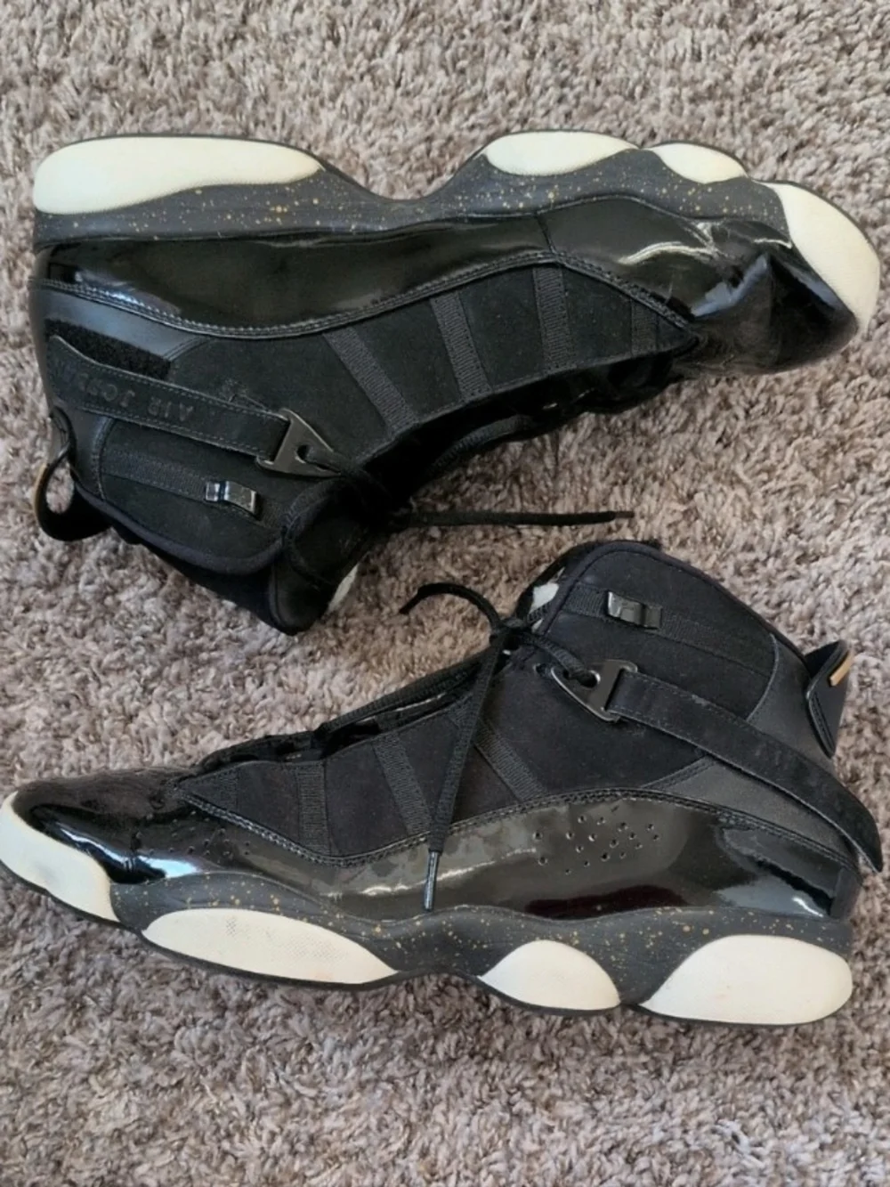 Jordan 6 Rings Men's SIZE 13 322992-007 Black Metallic Gold (No Box)